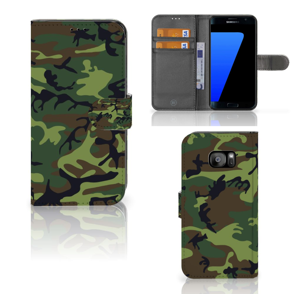 Samsung Galaxy S7 Edge Telefoon Hoesje Army Dark