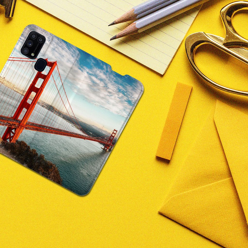 Samsung Galaxy M31 Book Cover Golden Gate Bridge - B2C Telecom