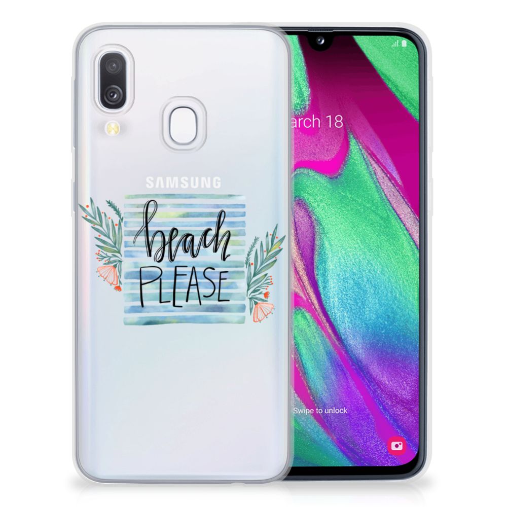 Samsung Galaxy A40 Telefoonhoesje met Naam Boho Beach