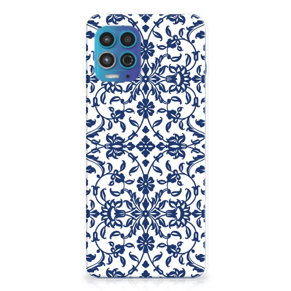 Motorola Moto G100 TPU Case Flower Blue B2C Telecom