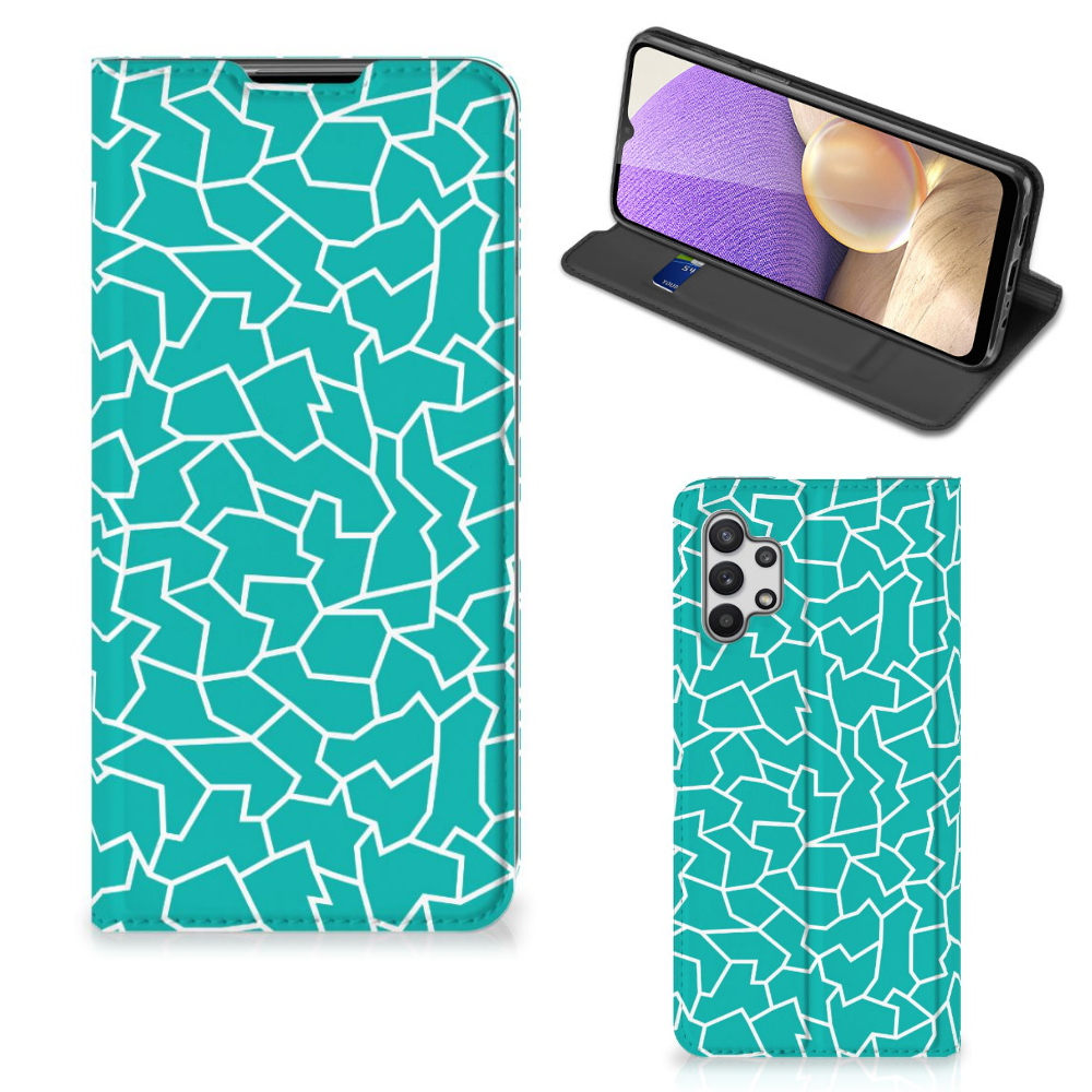Samsung Galaxy A32 5G Bookcase Cracks Blue - B2C Telecom