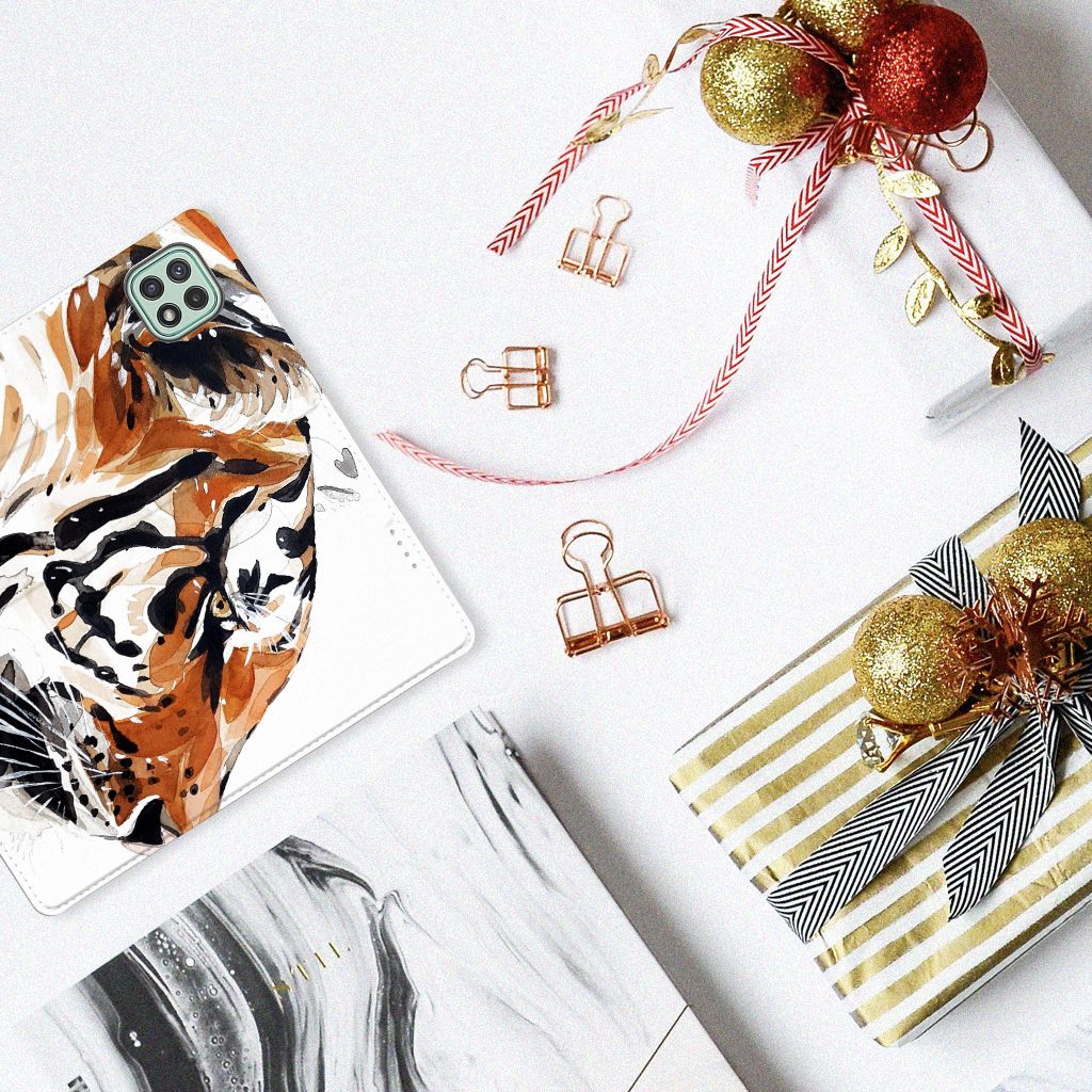Bookcase Samsung Galaxy A22 5G Watercolor Tiger - B2C Telecom