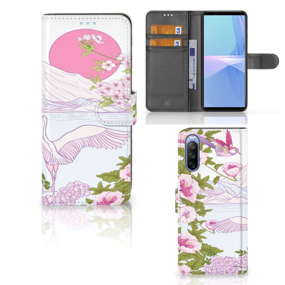 Sony Xperia 10 III Telefoonhoesje met Pasjes Bird Standing