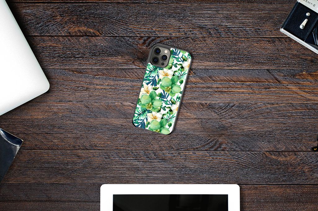 iPhone 12 Pro Max Skin Case Orchidee Groen B2C Telecom