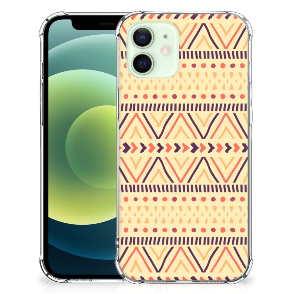 iPhone 12 Mini Doorzichtige Silicone Hoesje Aztec Yellow B2C Telecom