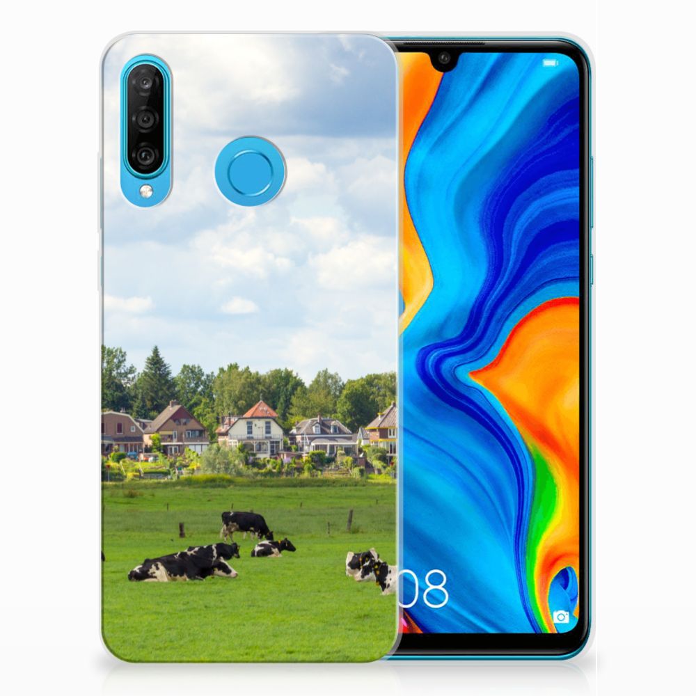 Huawei P30 Lite TPU Hoesje Koeien