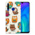 Honor 20 Lite TPU Hoesje Vrolijke Uilen