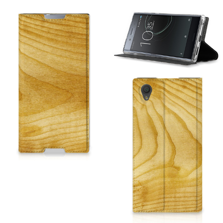 Sony Xperia L1 Book Wallet Case Licht Hout