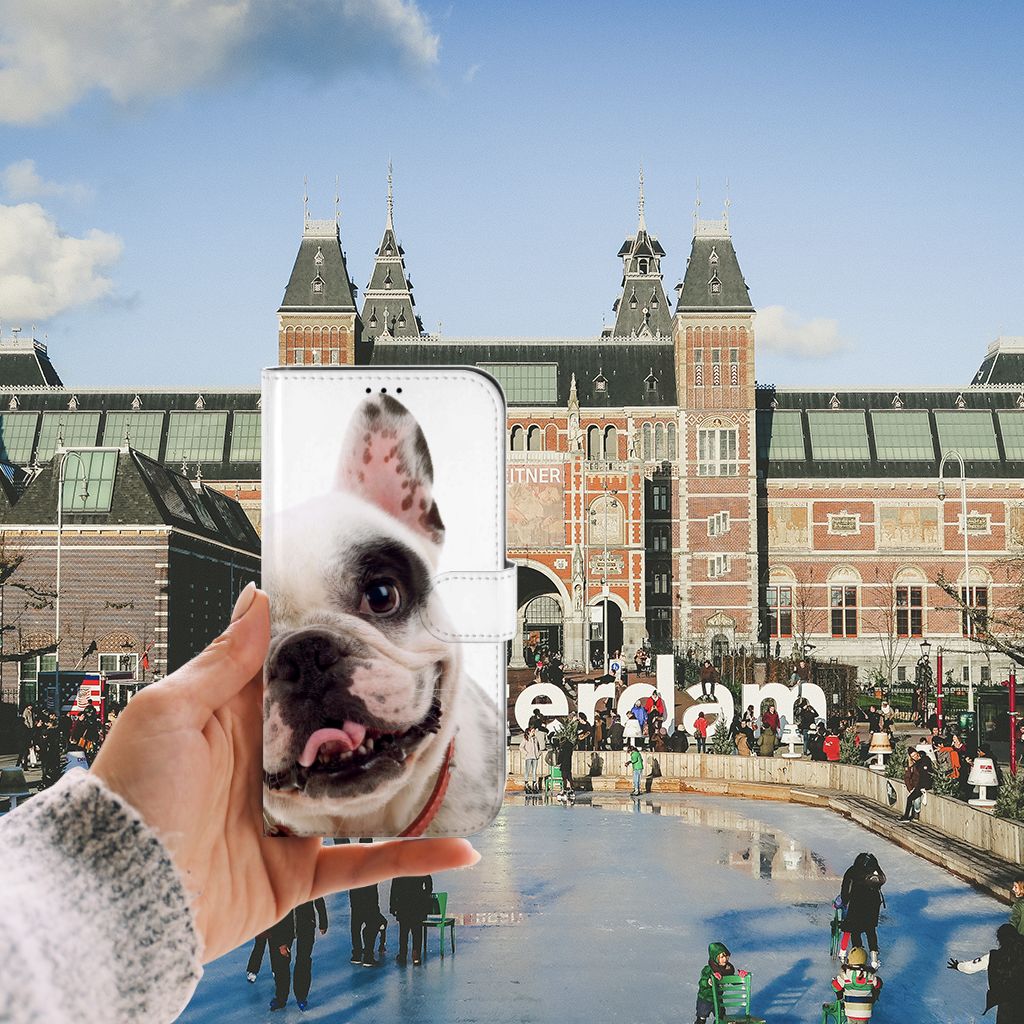 iPhone 13 Pro Max Telefoonhoesje met Pasjes Franse Bulldog