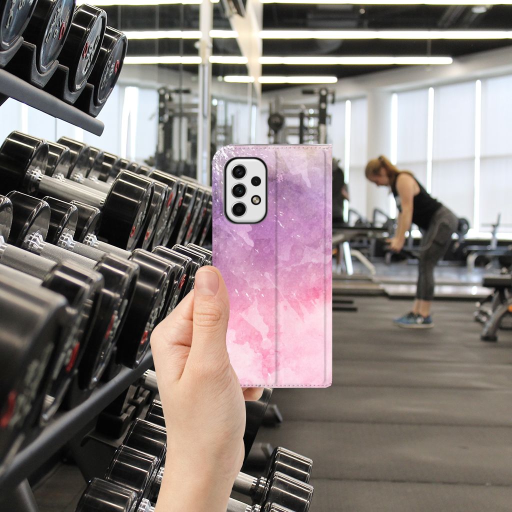 Bookcase Samsung Galaxy A23 Pink Purple Paint - B2C Telecom