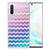 Samsung Galaxy Note 10 TPU bumper Waves Roze