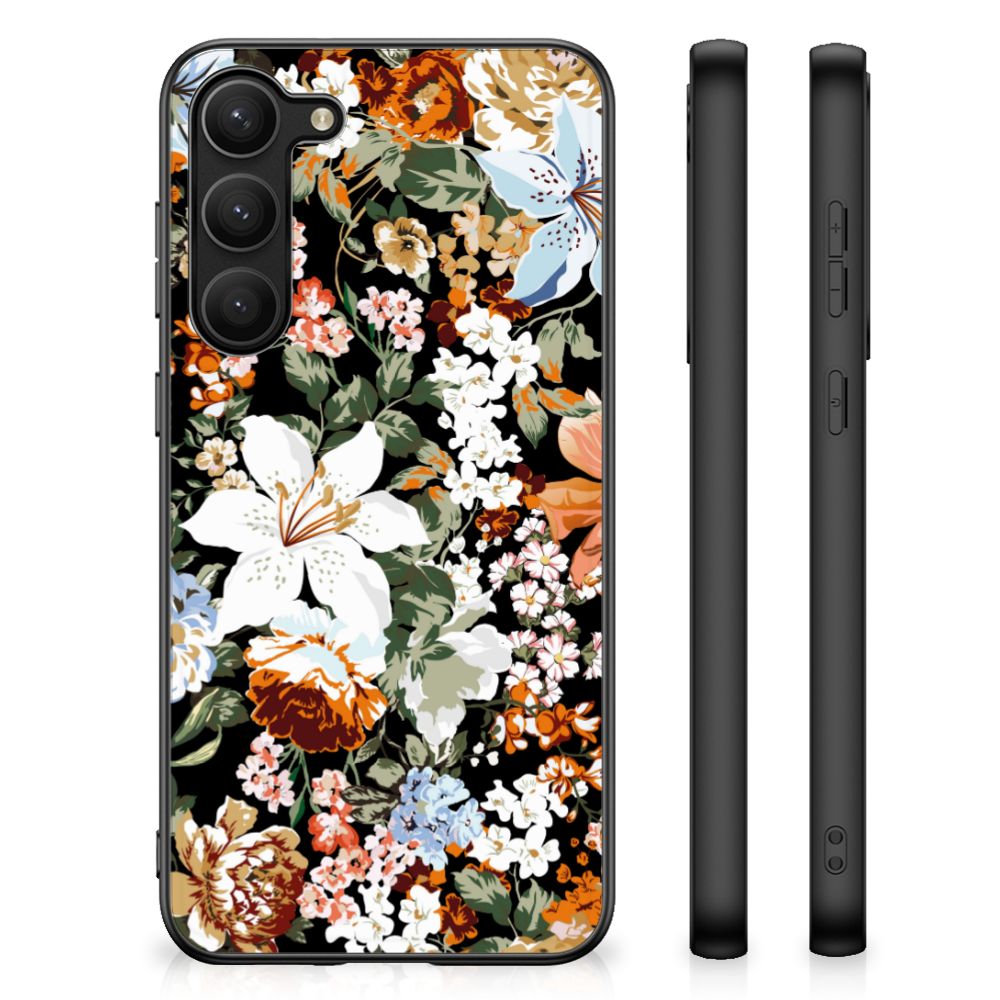 Bloemen Hoesje voor Samsung Galaxy S23 Plus Dark Flowers B2C Telecom