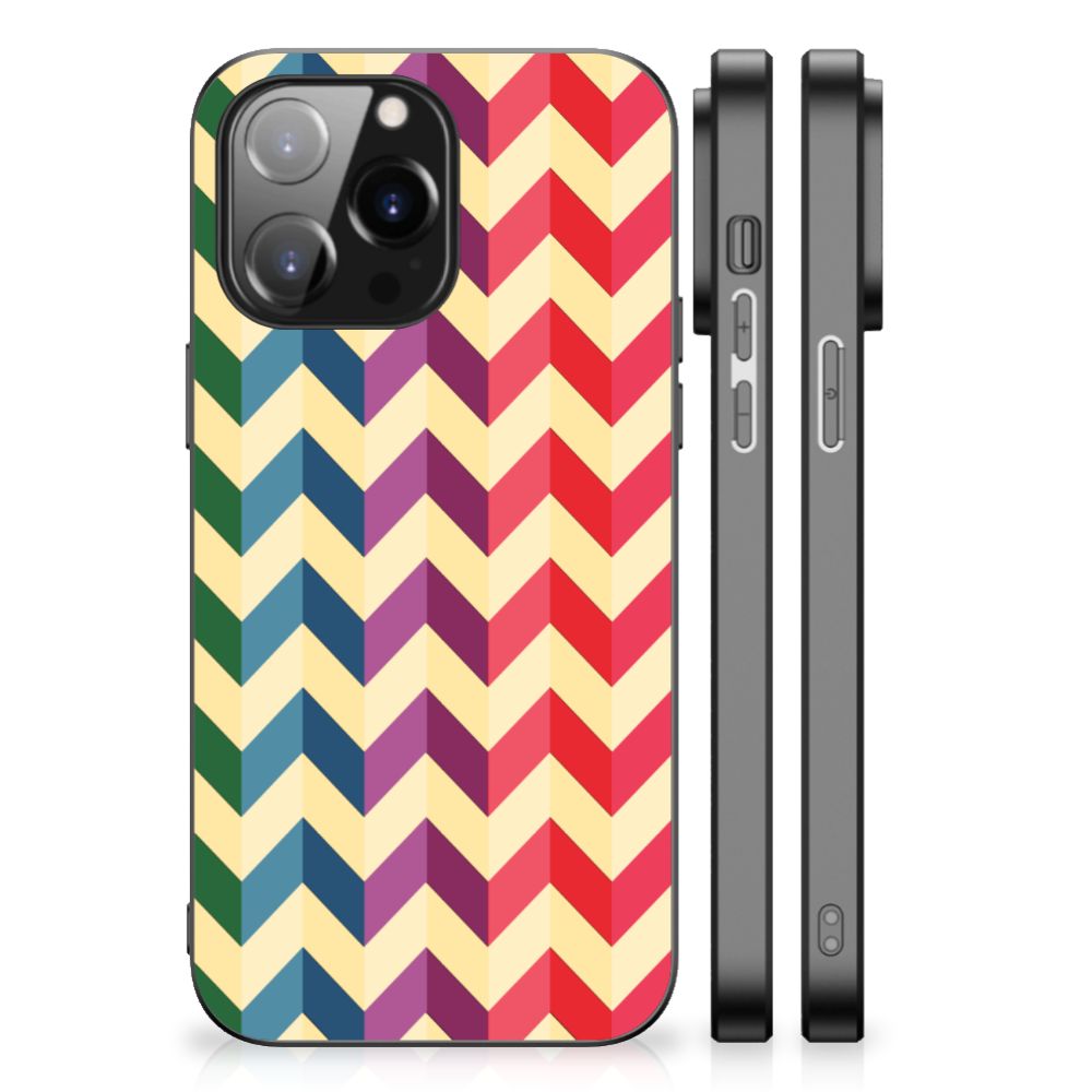 iPhone 14 Pro Max Back Case Zigzag Multi Color