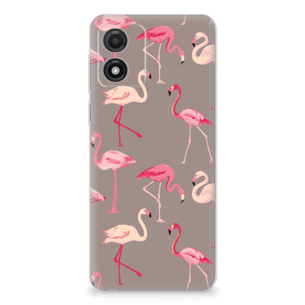 Motorola Moto E13 TPU Hoesje Flamingo