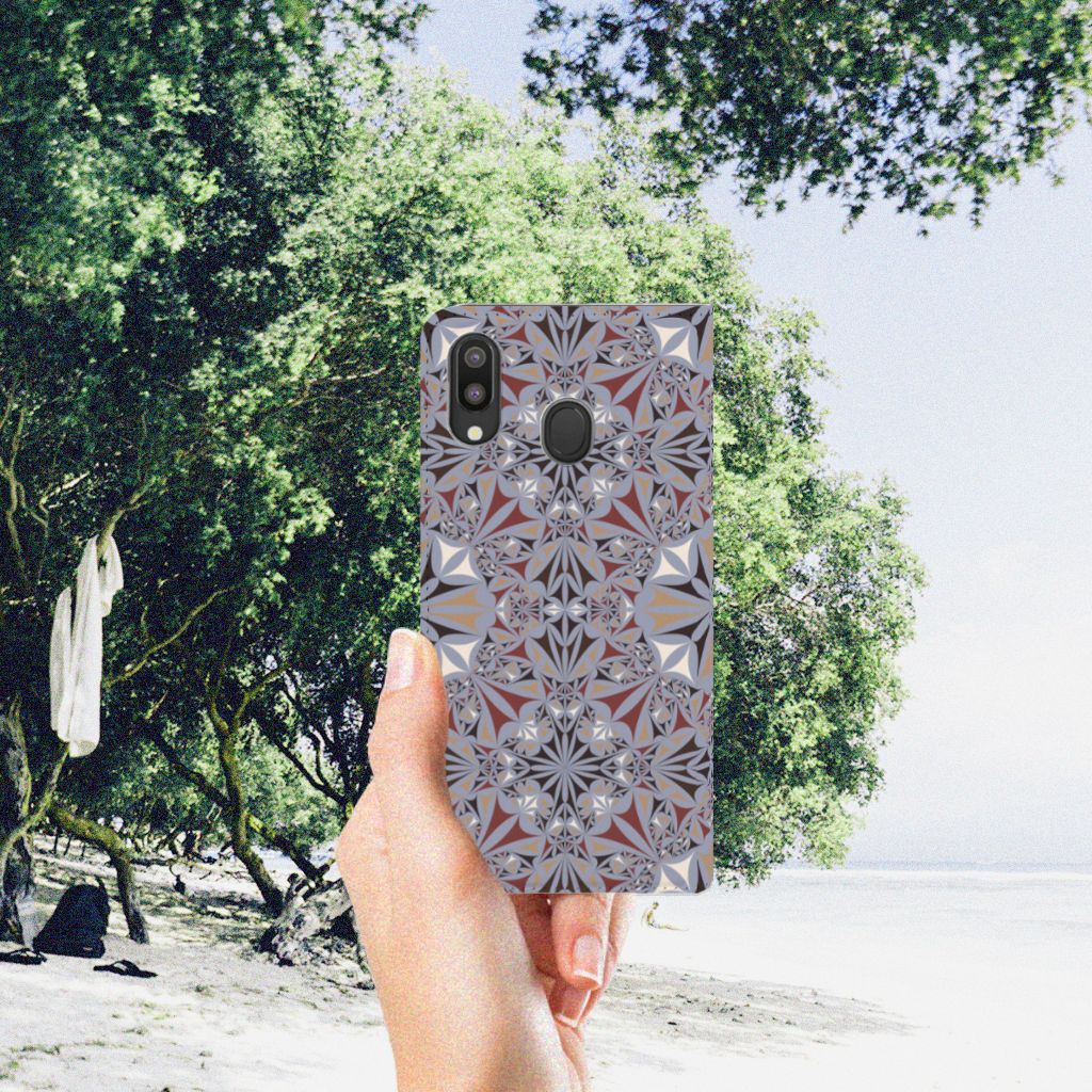 Samsung Galaxy M20 Standcase Flower Tiles