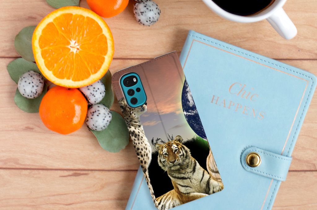 Motorola Moto G22 Hoesje maken Roofdieren - B2C Telecom