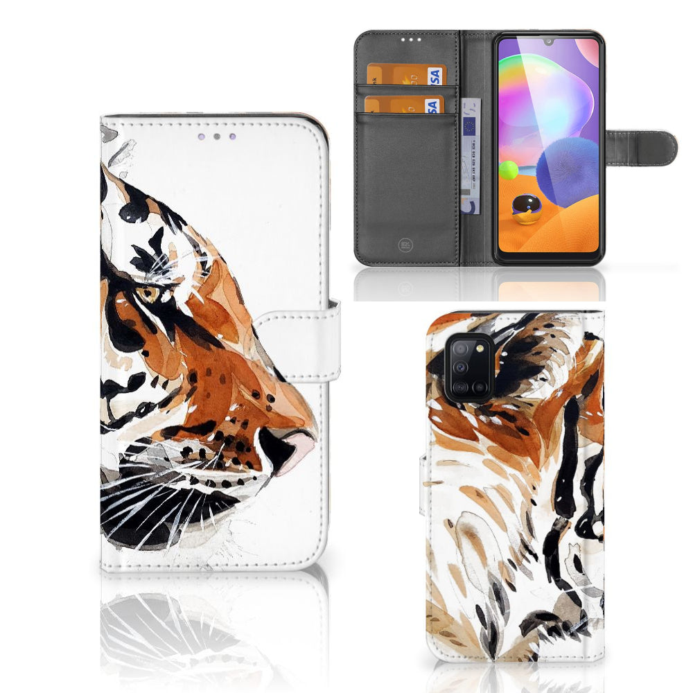 Hoesje Samsung Galaxy A31 Watercolor Tiger