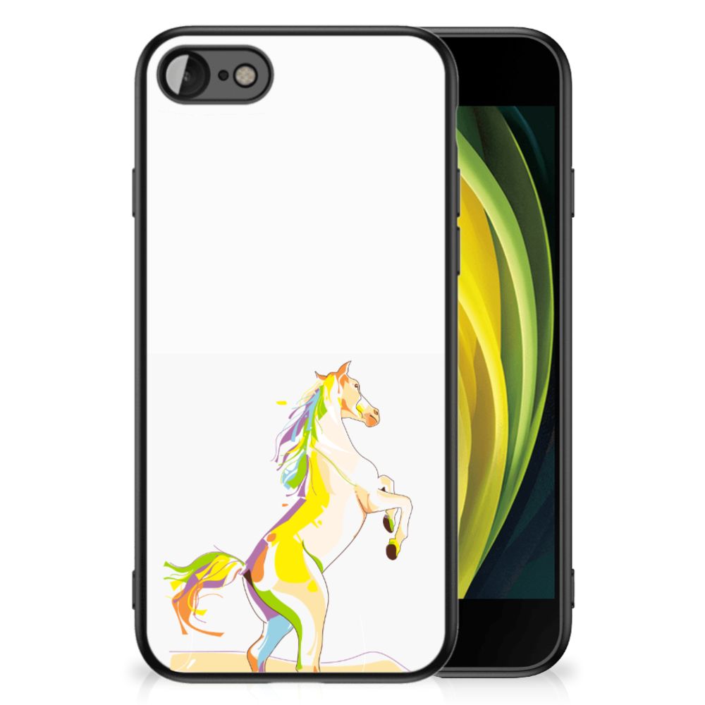 iPhone SE 2022 | SE 2020 | 7/8 Hoesje Horse Color met kleurrijk paardontwerp, perfect voor Apple iPhone.