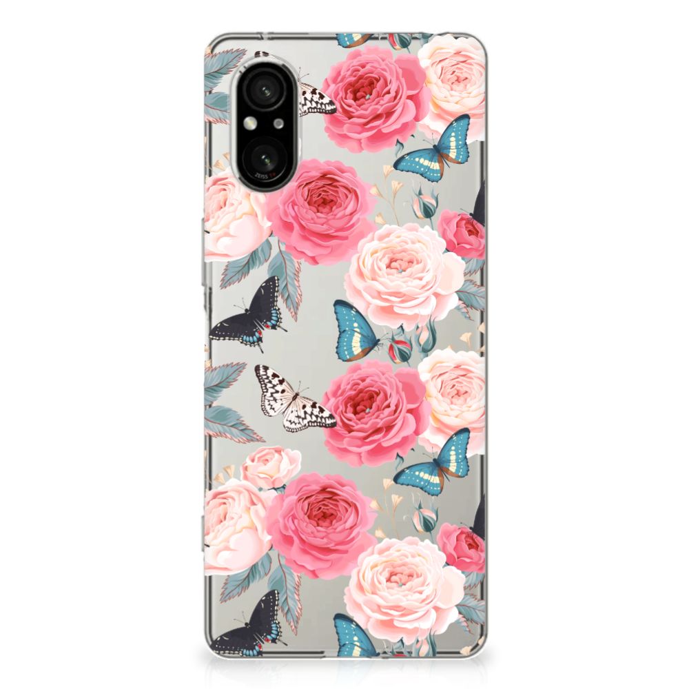 Sony Xperia 5 V TPU Case Butterfly Roses