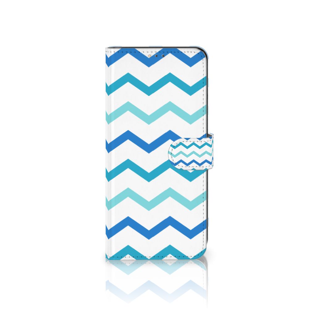 Nokia 5.3 Telefoon Hoesje Zigzag Blauw