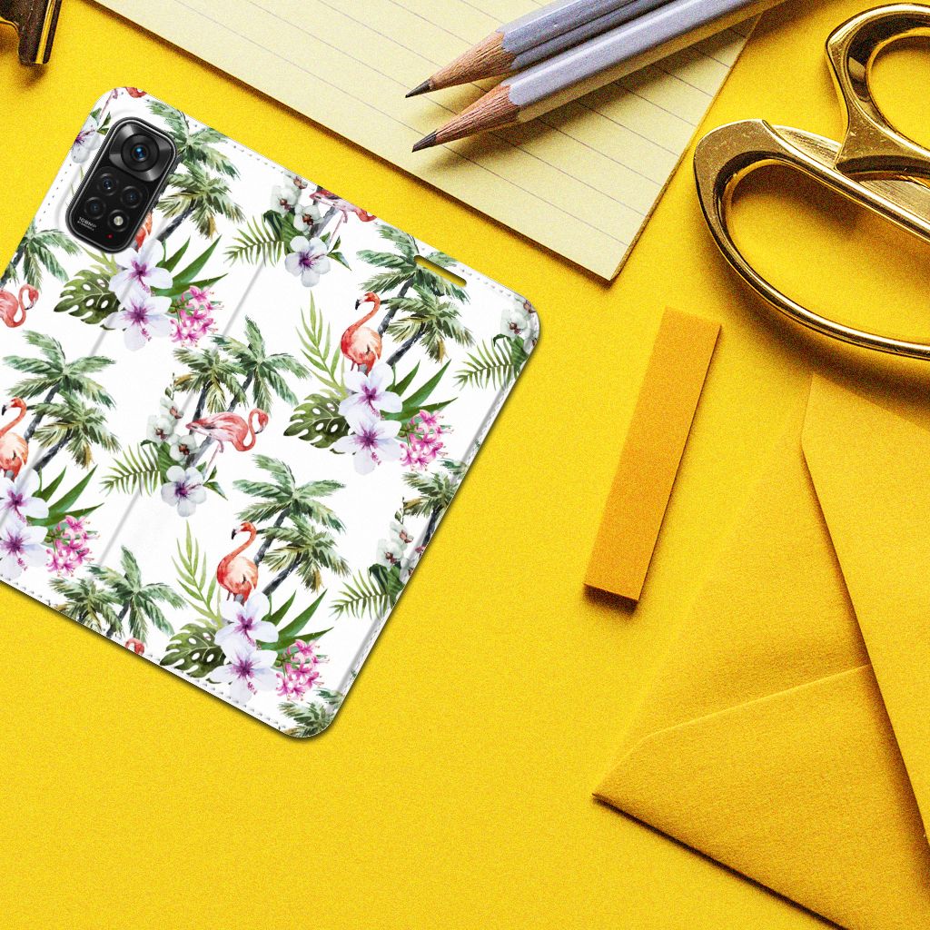Xiaomi Redmi Note 11/11S Hoesje maken Flamingo Palms - B2C Telecom