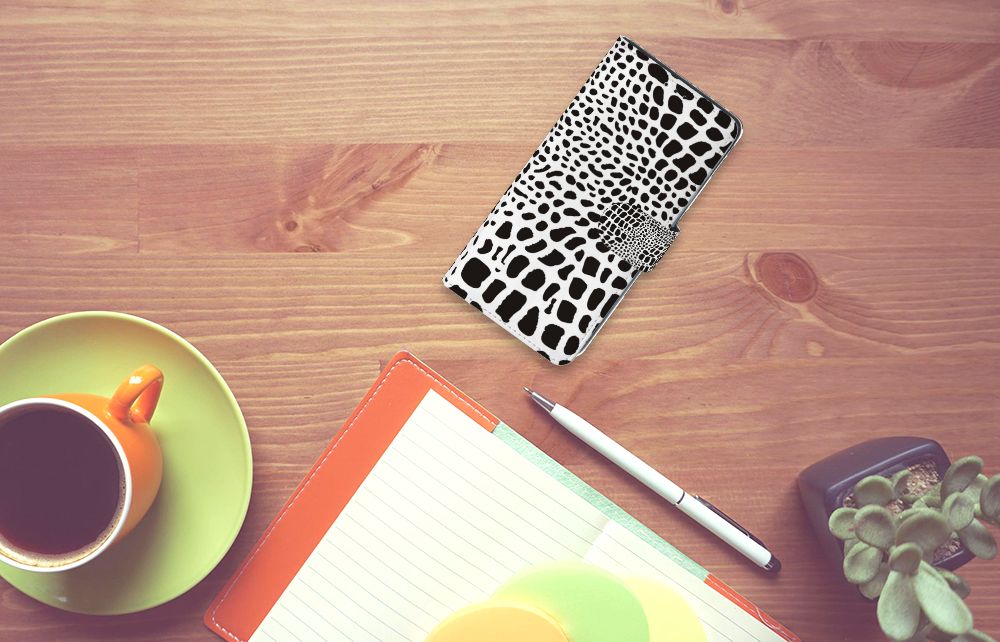 Xiaomi Mi Note 10 Lite Telefoonhoesje met Pasjes Slangenprint