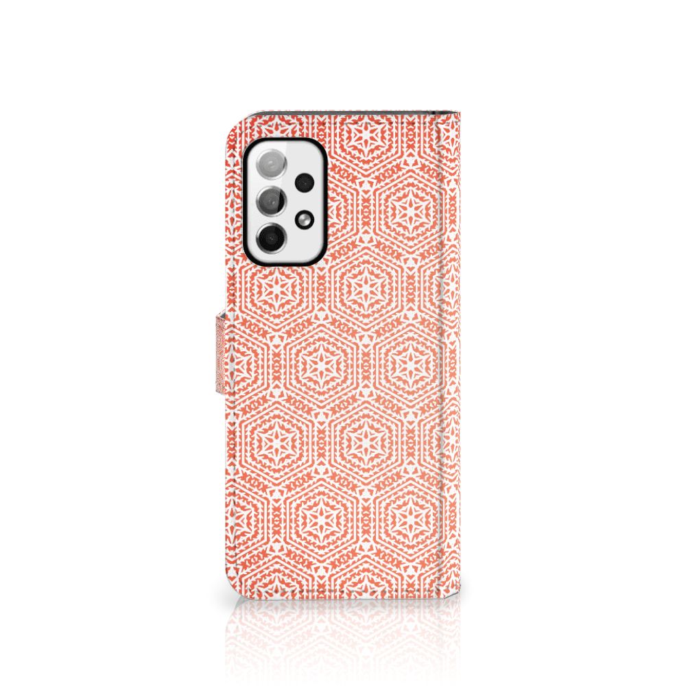Samsung Galaxy A73 5G Telefoon Hoesje Pattern Orange