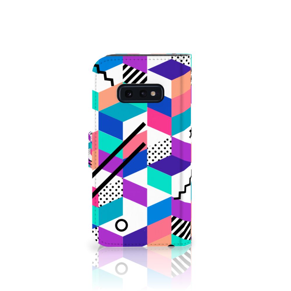 Samsung Galaxy S10e Book Case Blokken Kleurrijk