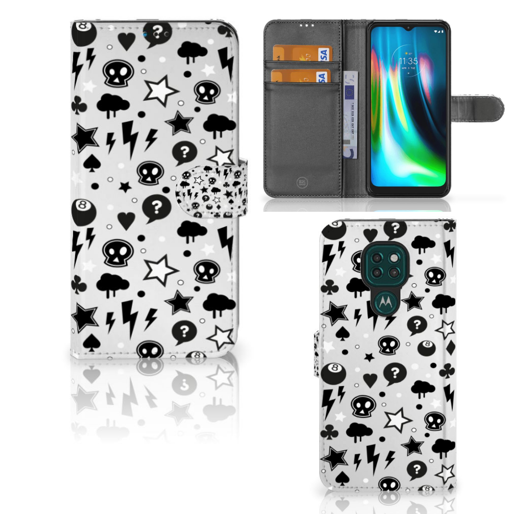 Telefoonhoesje met Naam Motorola Moto G9 Play | E7 Plus Silver Punk