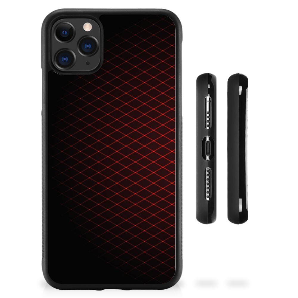 Apple iPhone 11 Pro Max Bumper Case Geruit Rood B2C Telecom