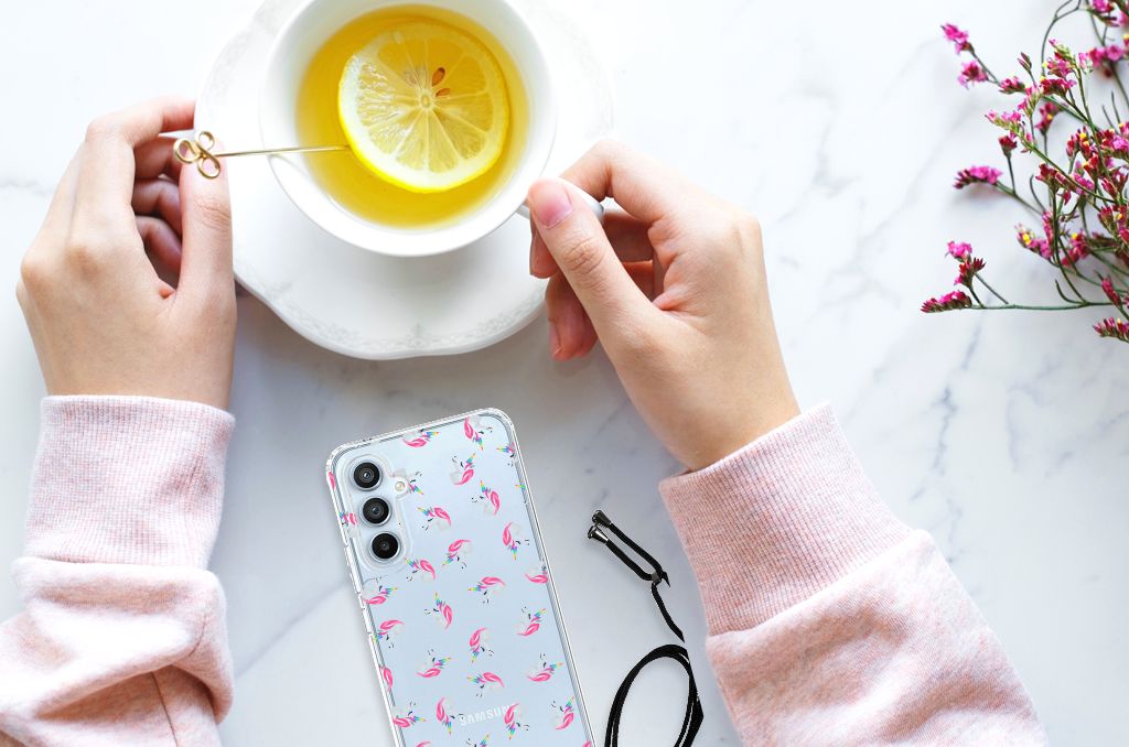 Doorzichtige Silicone Hoesje voor Samsung Galaxy A54 5G Unicorns B2C Telecom