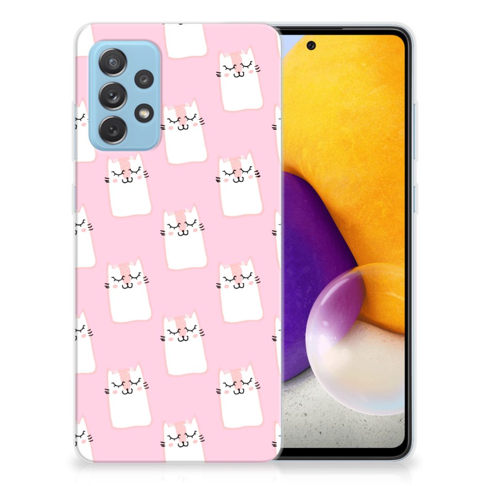 Samsung Galaxy A72 TPU Hoesje Sleeping Cats