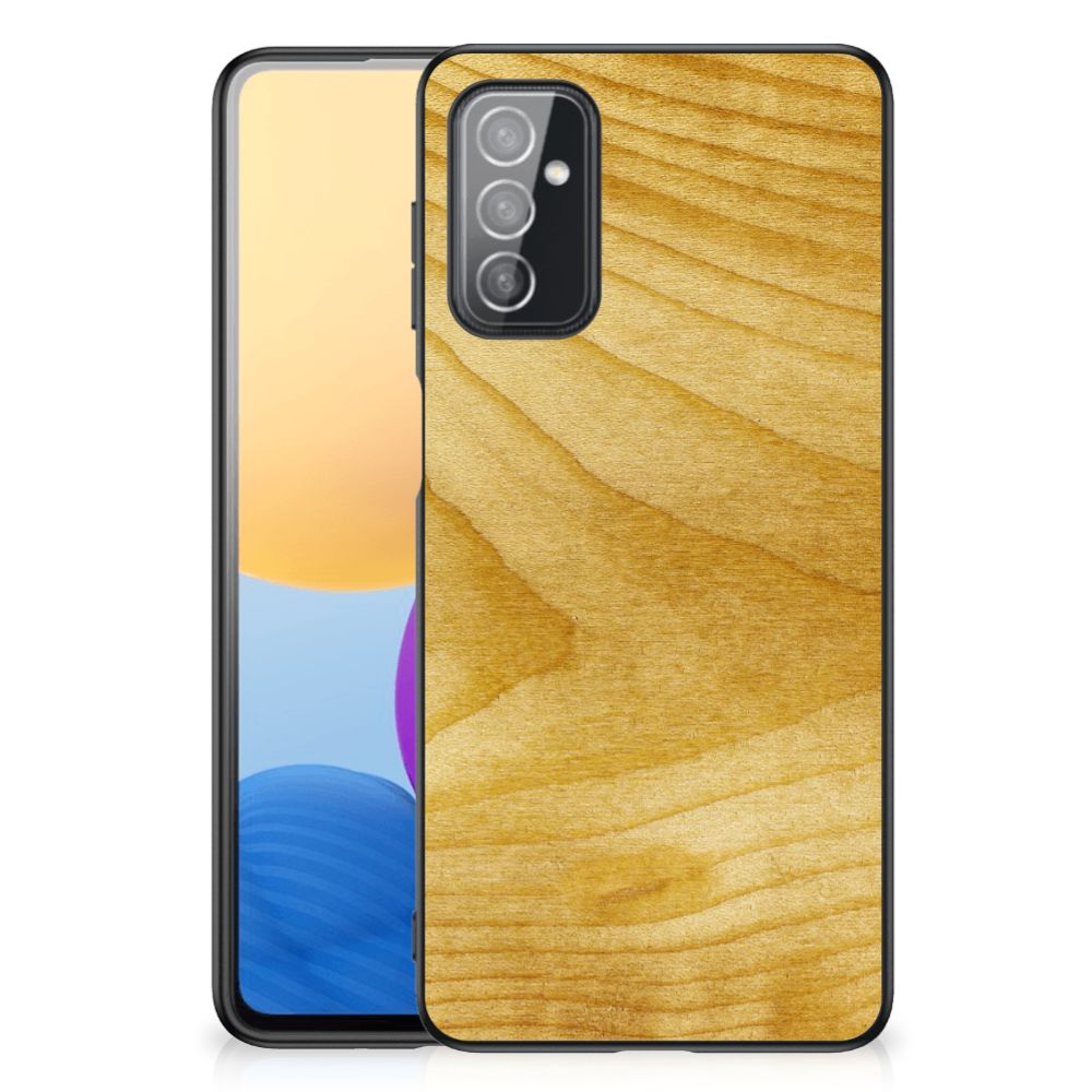 Samsung Galaxy M52 Houten Print Telefoonhoesje Licht Hout