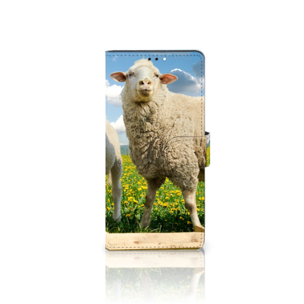 Xiaomi Redmi Note 10 Pro Telefoonhoesje met Pasjes Schaap en Lammetje