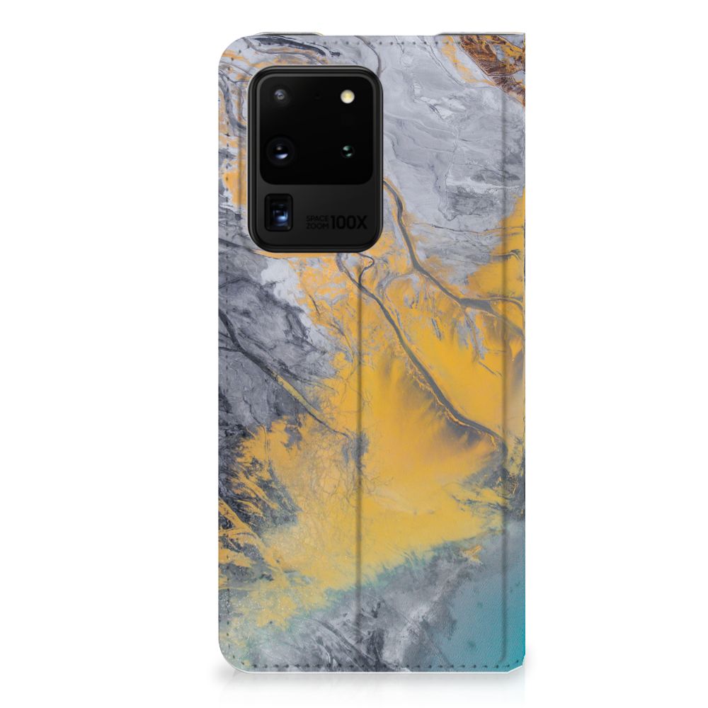Samsung Galaxy S20 Ultra Standcase Marble Blue Gold - B2C Telecom