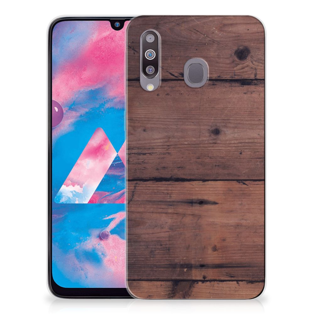 Samsung Galaxy M30 Bumper Hoesje Old Wood