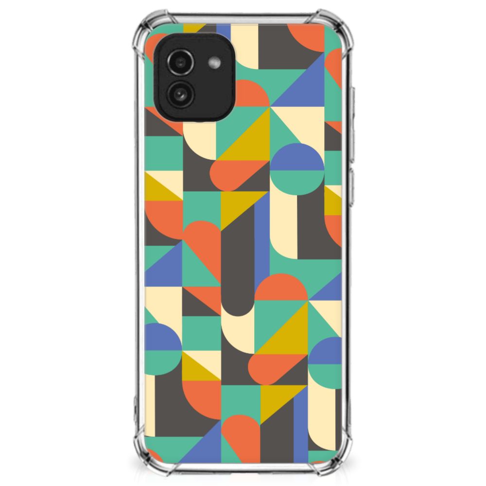 Samsung Galaxy A03 Doorzichtige Silicone Hoesje Funky Retro B2C Telecom