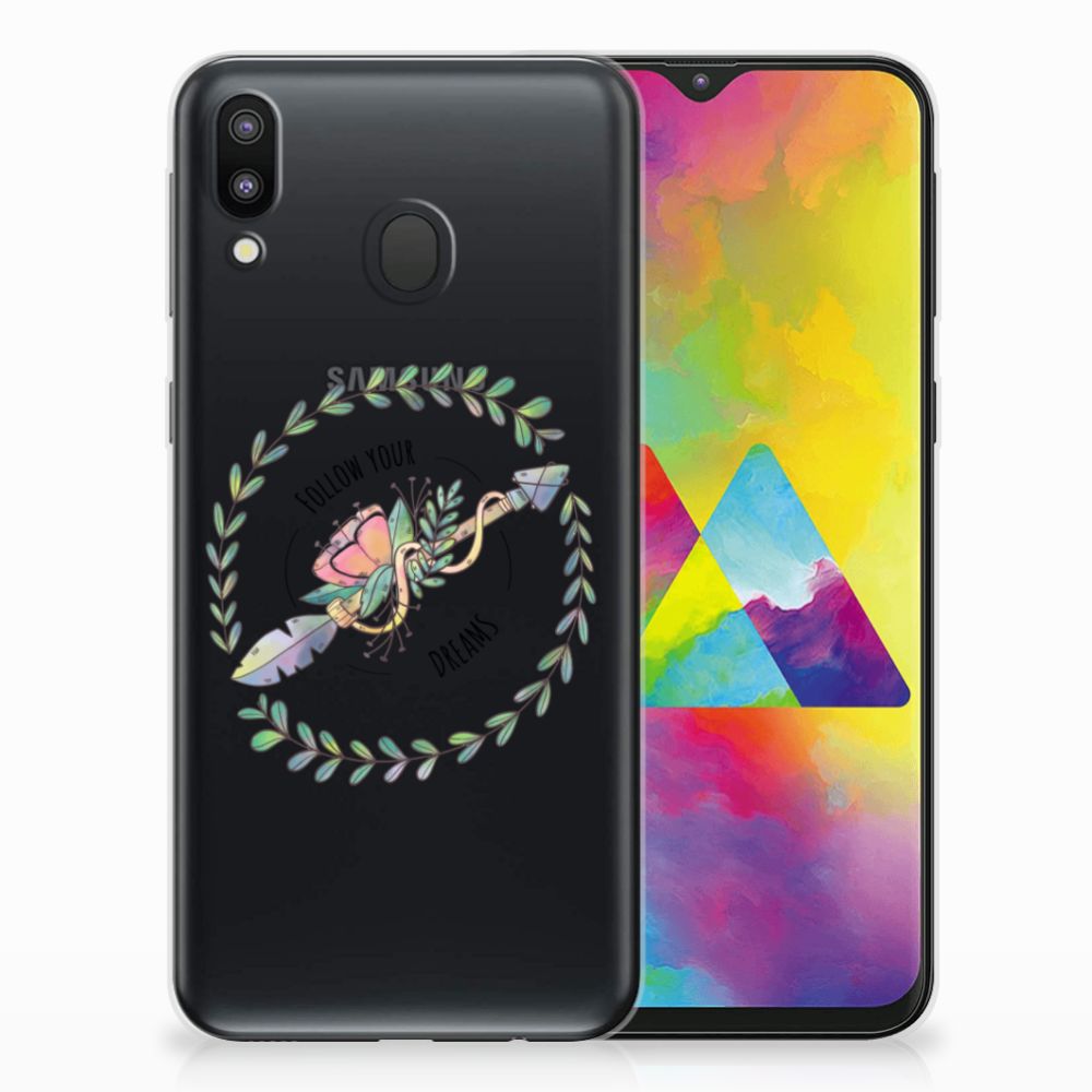 Samsung Galaxy M20 (Power) Telefoonhoesje met Naam Boho Dreams