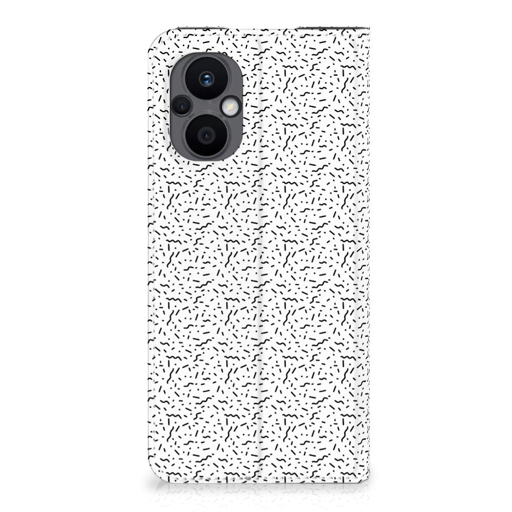 OPPO Reno8 Lite Hoesje met Magneet Stripes Dots - B2C Telecom