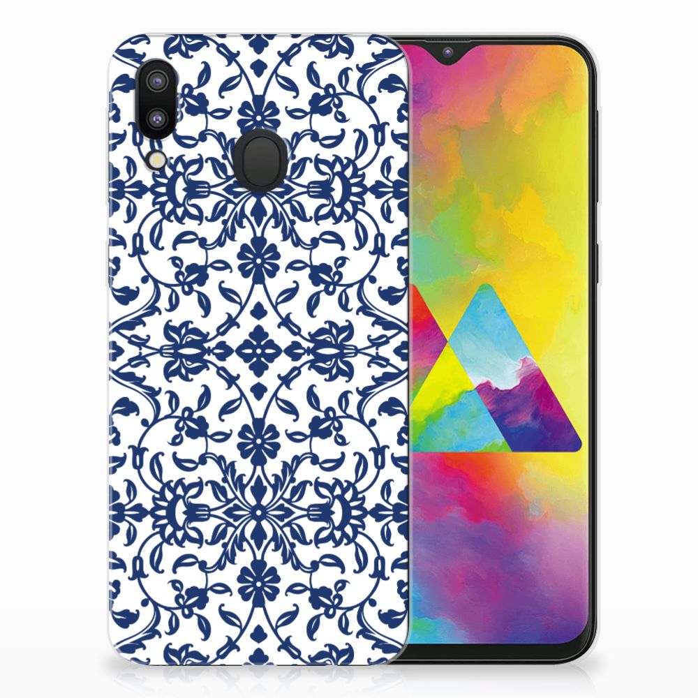 Samsung Galaxy M20 (Power) TPU Case Flower Blue