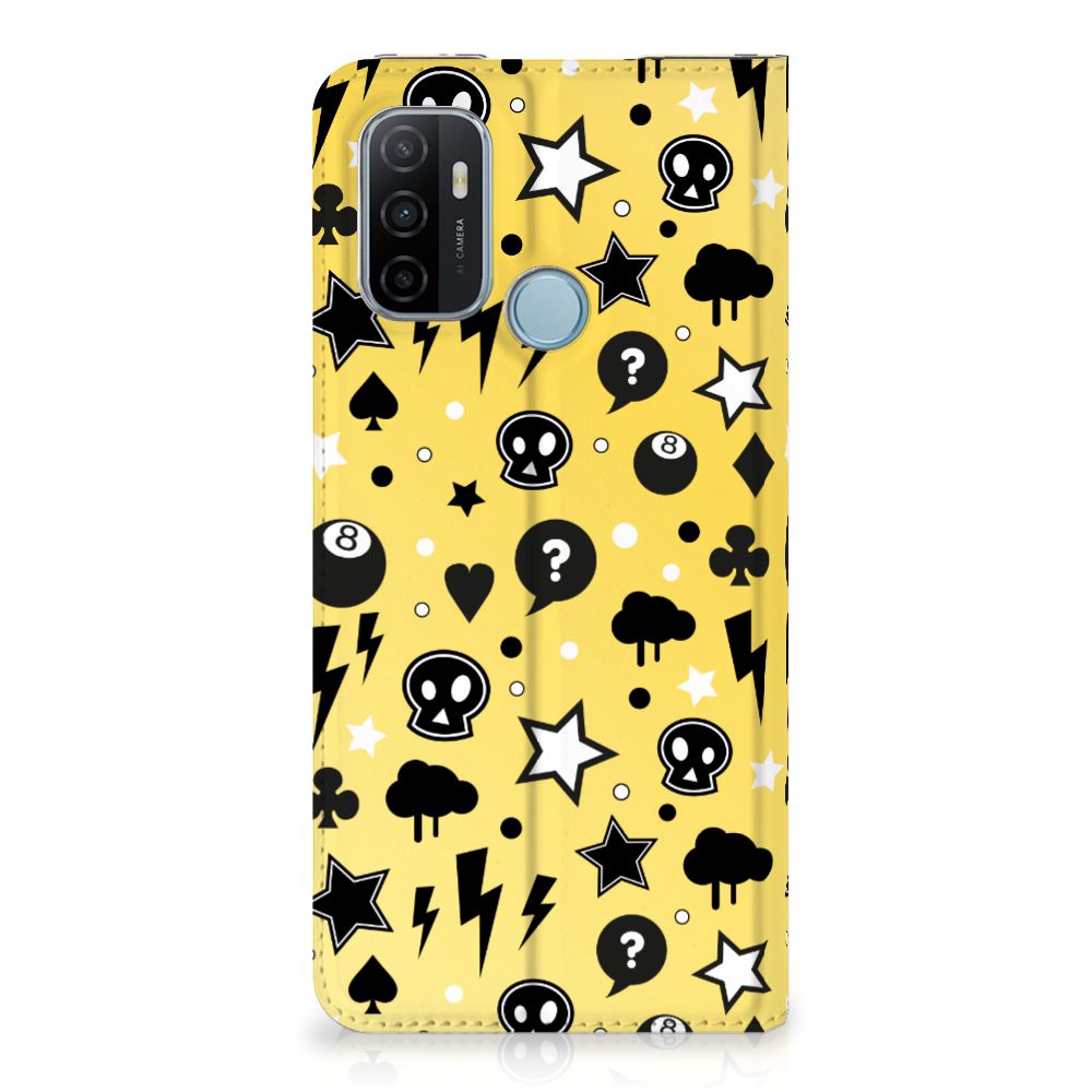 Mobiel BookCase OPPO A53 | A53s Punk Geel - B2C Telecom