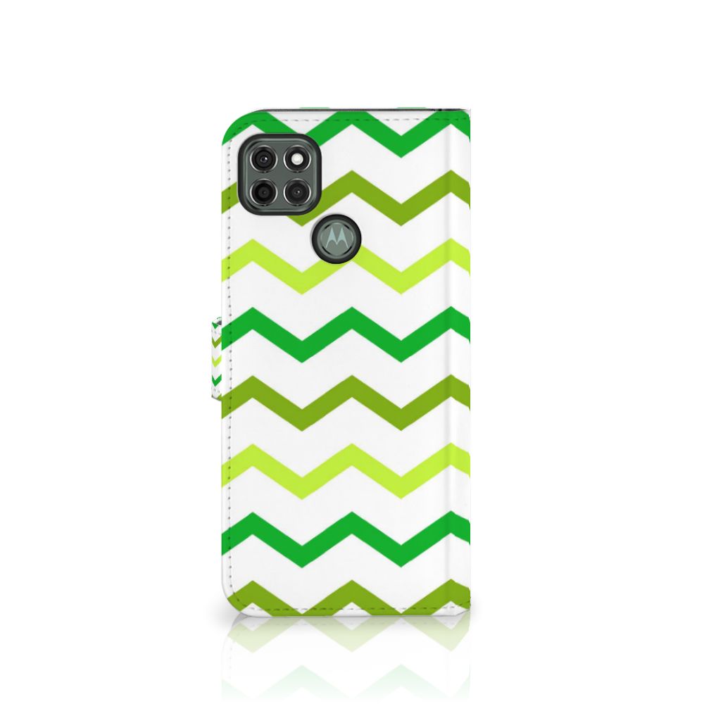 Motorola Moto G9 Power Telefoon Hoesje Zigzag Groen