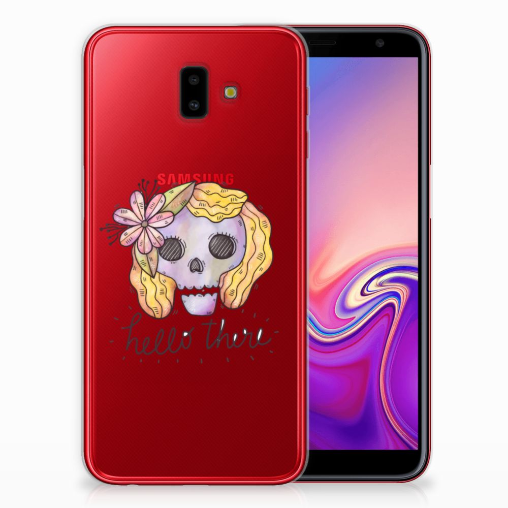 Silicone Back Case Samsung Galaxy J6 Plus (2018) Boho Skull