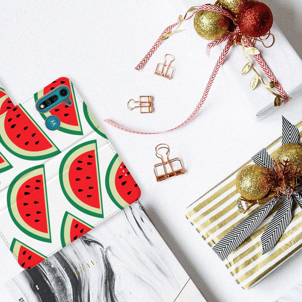 Motorola G8 Power Lite Book Cover Watermelons