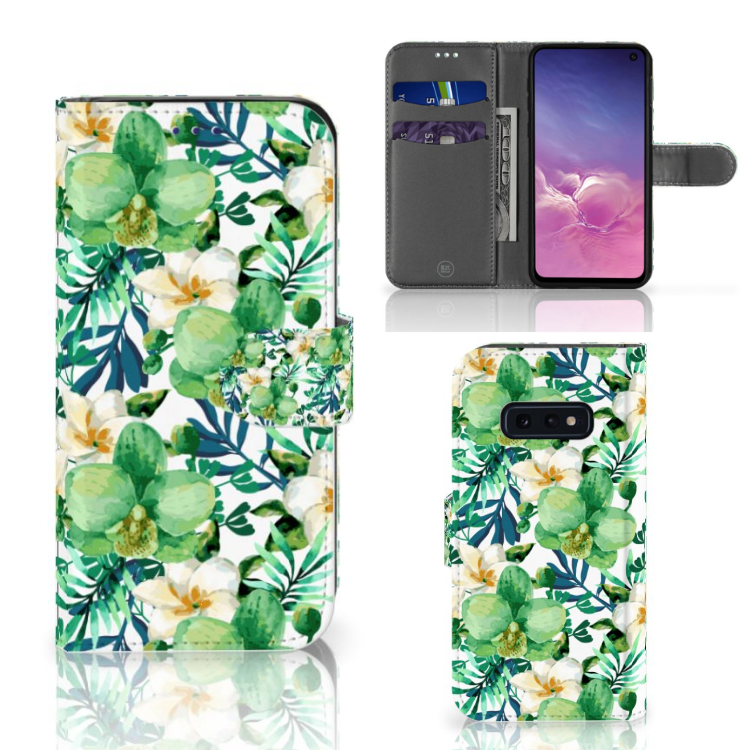 Samsung Galaxy S10e Hoesje Orchidee Groen
