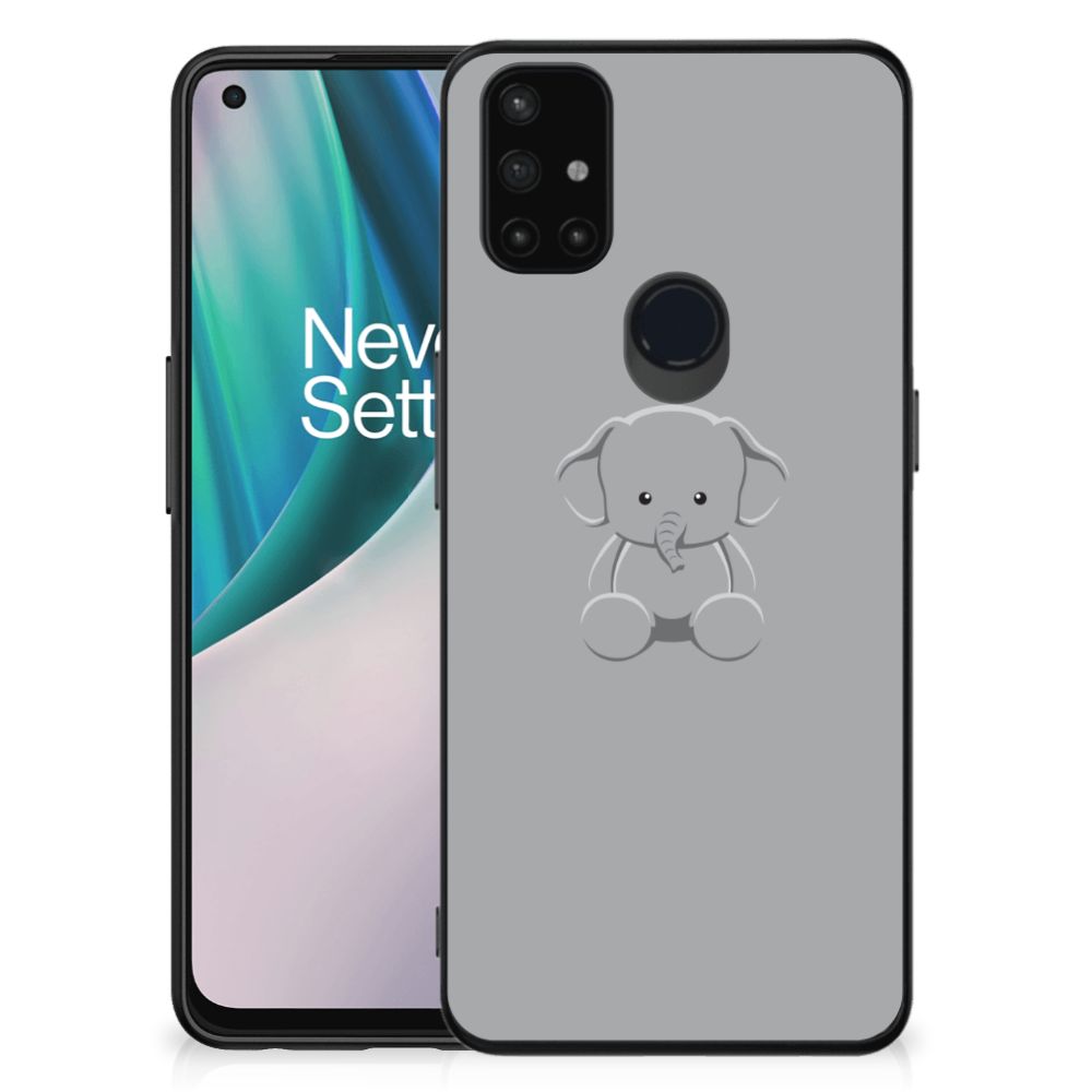 OnePlus Nord N10 5G Hoesje Grijs Baby Olifant