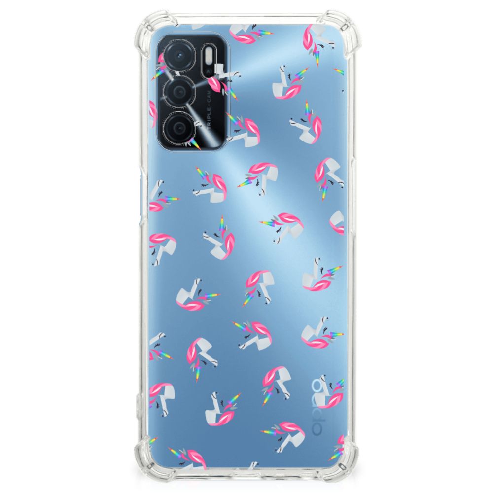 Doorzichtige Silicone Hoesje voor OPPO A16 | A16s | A54s Unicorns