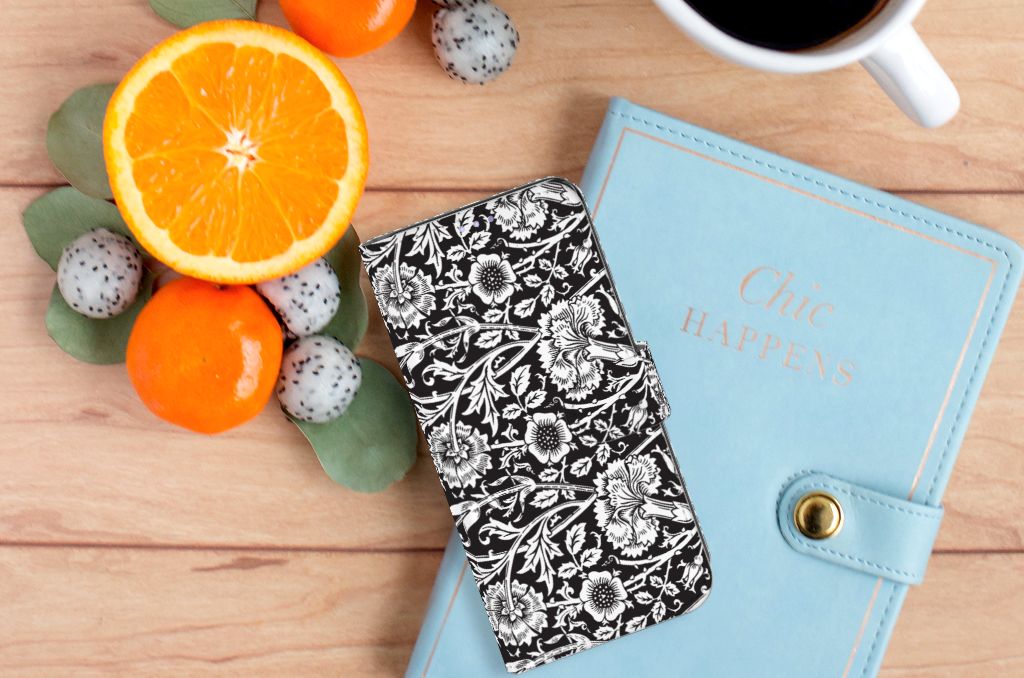 OPPO Find X3 Lite Hoesje Black Flowers
