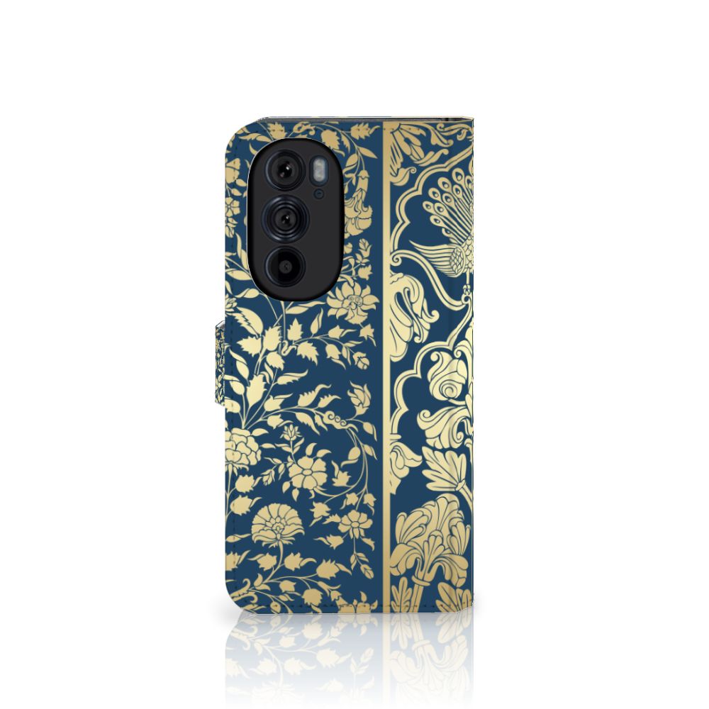 Motorola Edge 30 Pro Hoesje Beige Flowers