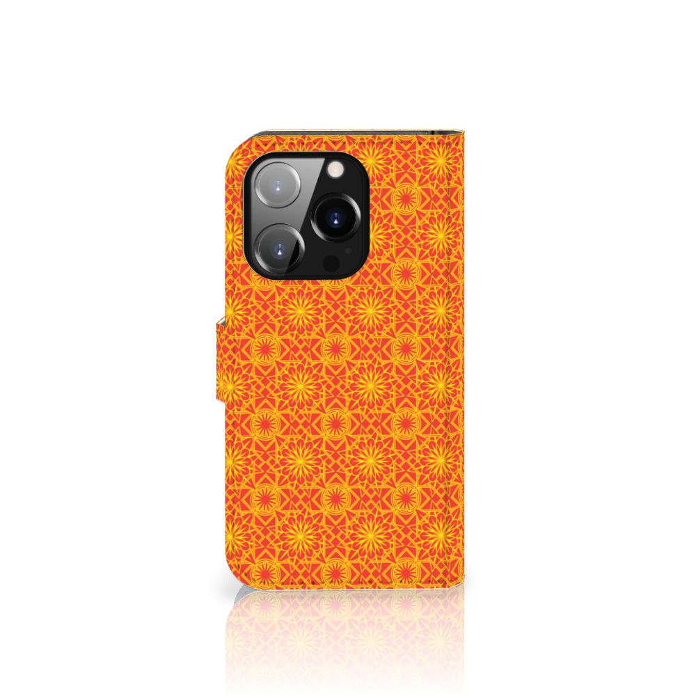 iPhone 14 Pro Telefoon Hoesje Batik Oranje